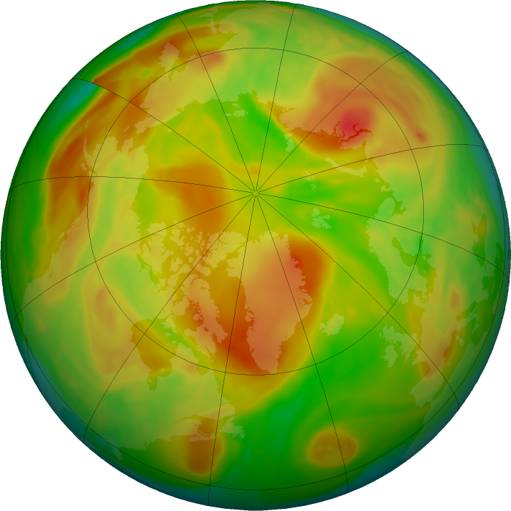 Arctic ozone map for 01 June 2024